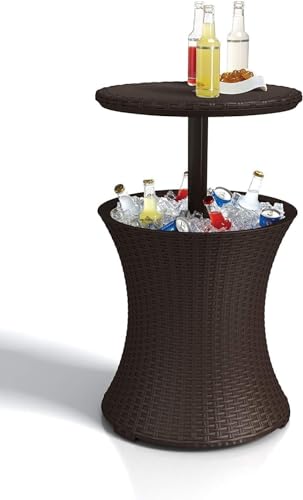 Keter Cool Bar 3 em 1 Resina Rattan Efeito KETER - Baldes de bebidas e resfriadores - resina, rattan, 3 em 1, exterior