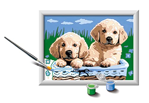 Pintura de Ravensburger Por Numbers Labradors Puppies Ravensburger - Kits de desenho e pintura - pintura, ravensburger, por números, labradors, cachorros