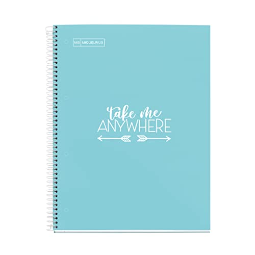 Caderno Liso Miquelrius Messages Blue (A4) MIQUELRIUS - Cadernos e bloco de notas - a4, 90g/m2, microperforado, quadro de anotações