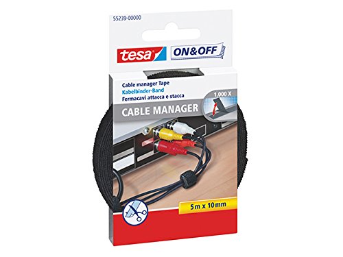 Fita de Encaixe TESA Cinta de Enlace (Preto - 5 m) TESA - Fios e lacres - preto, 5 m, fixação permanente