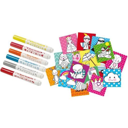 Kit de artesanato para crianças SES CREATIVE Stamp set SES CREATIVE - Kits de artesanato de brinquedos - selo, criação, cores, caneta