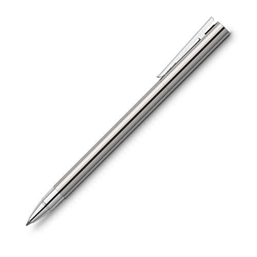 Esferográfica FABER-CASTELL Roller Neon Slim (Prateado) Faber-Castell - Canetas - neon, slim, tampa reversível, inox, clip
