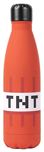 Garrafa MINECRAFT (Idade mínima recomendada: 3 anos) Zak UK - Garrafas de água - aço inoxidável, creepers, reutilizável, 750 ml