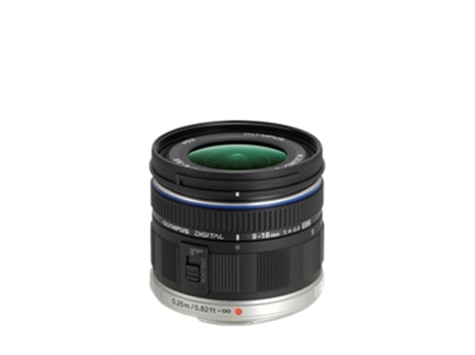 Objetiva OLYMPUS M.ZUIKO DIGITAL ED 9-18MM 1:4.0-5.6 Olympus - Lentes de câmera - 9-18mm, 1:4.0-5.6, wide lens, estabilizador