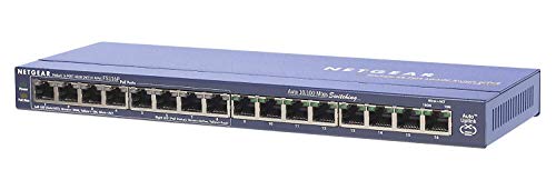 Switch NETGEAR FS116PEU-100PES L2 10/100 PoE Netgear - Concentradores e comutadores - poe, l2, rj45, 10/100
