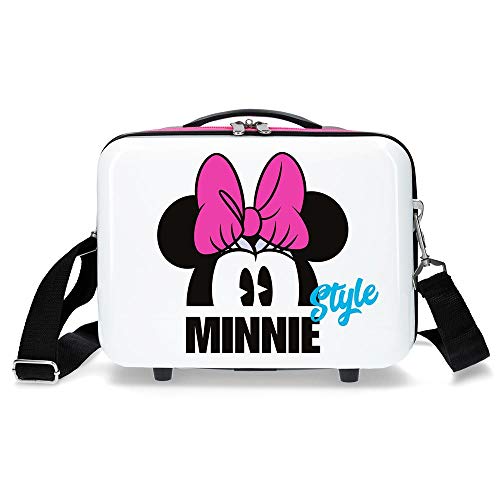 Mala de Viagem DISNEY Beauty and The Beast Disney - Bolsas de cosméticos e toucador - compartimentos, abs, branca, 29x21x15cm