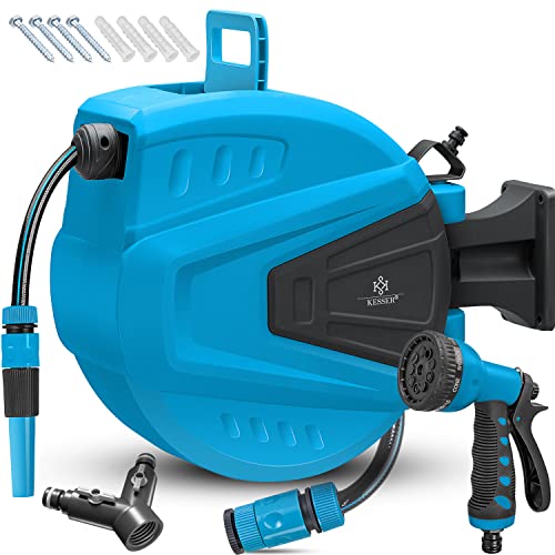 Enrolador de Mangueiras KESSER 20m Azul KESSER - Fios e cabos elétricos - azul, plástico, 20m