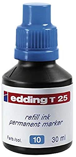 Tinteiro Recarregável EDDING T-25 Azul Claro Edding - Marcadores - tinteiro recarregável, eddington 25 azul claro, capacidade 50 ml, jato de tinta