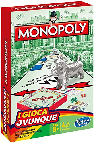 Jogo de tabuleiro HASBRO GAMING Viagem/aventura (8 anos) Hasbro Monopoly - Jogos de tabuleiro - viagem, aventura, cartas, personagens, cenários