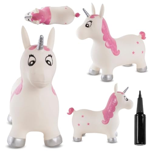 Bola Insuflável Suntastic Unicornio Branco com Chifre Prateado Sun Baby - Brinquedos - insuflável, unicórnio, branco, chifre prateado