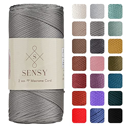 Corda Macrame Sensy Premium 230M Cinza Escuro Shubugo - Cabos e cordas de hardware - macramé, 230m, cinza-escuro, poliéster