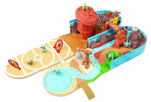 Playset BIZAK Desert Pokémon (Idade Mínima Recomendada: 6 anos) Jazwares - Brinquedos - transformável, 6 áreas, batalha, ponte