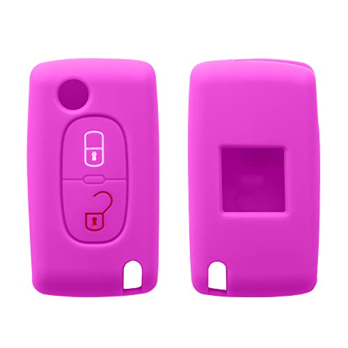 Capa KWMOBILE Silicone para Chaves Rosa Kw-Commerce - Computadores - silicone, elástico, proteção, peugeot, citroen