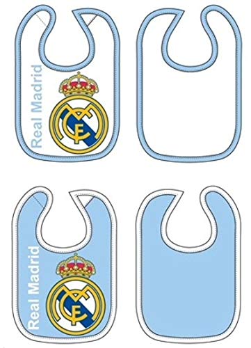 Fato Unisexo REAL MADRID Pack 2 Fraldas Azul e Branco (35x40 cm) Dolc i llum - Amamentação e alimentação - unisex, algodão, azul, branco