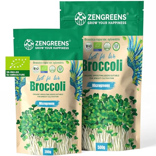 Sementes de Broccoli Ecológicas ZENGREENS SLSK Ventures GmbH - Sementes - ecológicas, 100% naturais, 15ºC, multiestações