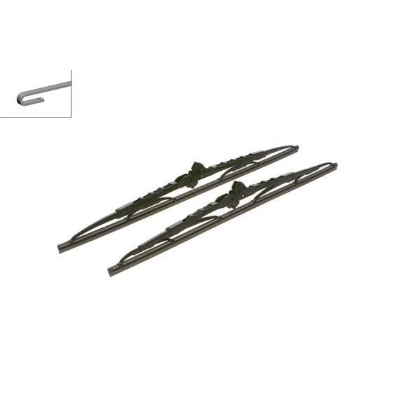 Escova Limpa-Para-Brisas BOSCH Twin 481 Bosch - Peças e acessórios para janelas de veículos automotores - automático, resistente à água, preto prateado