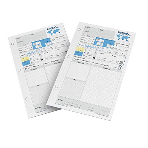 Caderno de Logbook para Bucejo SCUBA DIVING Log Book Scuba O-Rings - Papel para fichários - buceo, scuba diving, log book