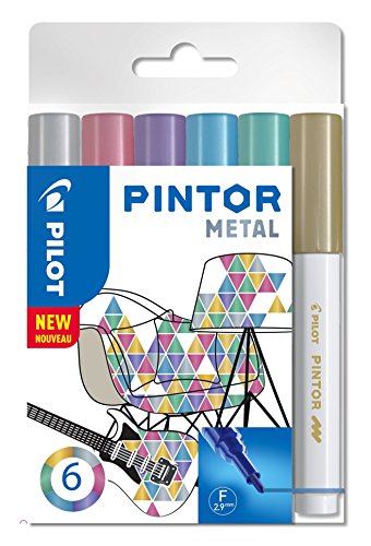 Marcador de Tinta Permanente PILOT Metal Sign Pen 0.7 mm Pilot - Marcadores e marcadores de texto - tinteiro permanente, 0.7 mm, ponta metálica, resistente