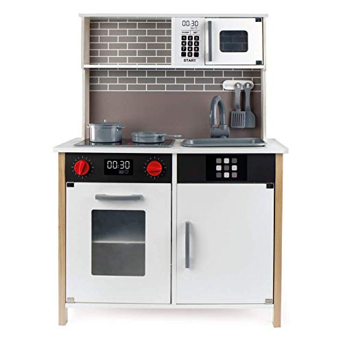 Cozinha de Brincar WOOMAX Madeira com Acessórios Luz e Som WOOMAX - Cozinhas de brinquedo e alimentos de brincar - madeira, acessórios, luz, som