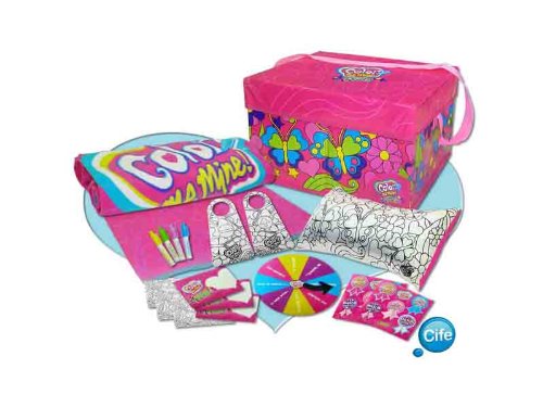 Conjunto de Ferramentas para Pintar por Palavras Color Me Mine PARTY Cife - Baús de armazenamento - 6 cores, pincel, crianças