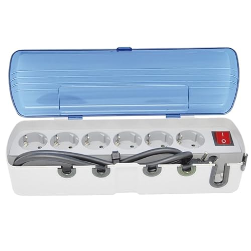 Extensão Elétrica DURONIC 6 Tomadas com Interruptor e Caixa Organizadora Prendeluz - Filtros de linha e supressores de surtos - 6 tomadas, interruptor luminoso, caixa organizadora, 15m