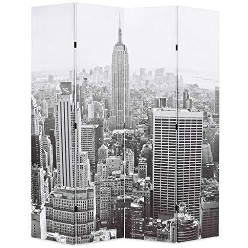 Biombo Dobrável Vidaxl Nova York Preto e Branco 160 X 170 Cm vidaXL - Conjuntos de móveis - dobrável, 160x170 cm, preto e branco
