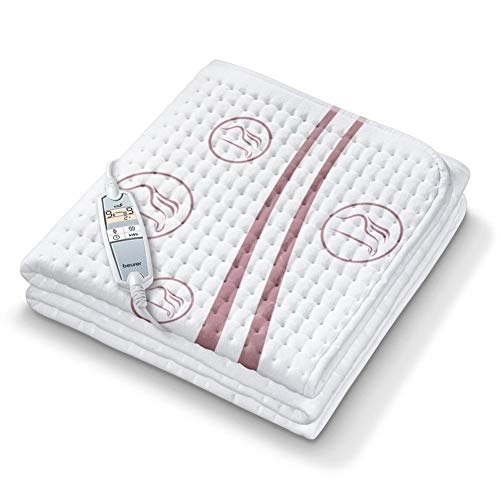 Manta Elétrica BEURER Comfort (150x80cm) Beurer - Cobertores - algodão macio, lavável, 2 zonas, 9 níveis