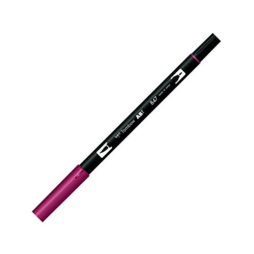 Caneta de Tinta Permanente TOM BOW COLOURS 847 Vermelho (Ponta Dupla) Tombow - Marcadores - vermelho, ponta dupla, 20 cm