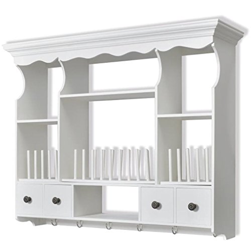 Armário de Parede VIDAXL (Branco - Melamina) vidaXL - Armários de armazenamento e armários de bloqueio - parede, branco, melamina