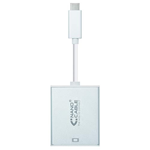 Adaptador de cabo de vídeo nanocable 10.16.4104 usb 3840 x 2160 pixels prateado NANOCABLE - Conversores - usb, displayport, 3840 x 2160 pixels, plug & play