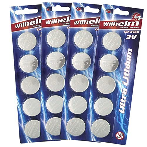 Pilha Recarregável WILHELM CR2450 (DL2450) Wilhelm - Baterias - CR2450, 1,5v aa, alcalino, litio, 600 mah