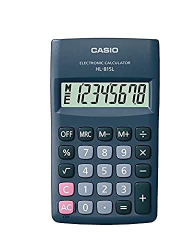 Calculadora de Mesa CASIO HL-815L (8 dígitos) Casio - Calculadoras - 8 dígitos, visor lcd, 12 caracteres, porcentagem, raiz quadrada