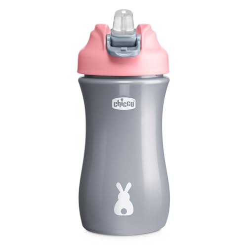 Garrafa CHICCO Pop Up Cup (Rosa - Silicone) Artsana spa - Roupa - silicone, ergonómica, asa integrada, fácil de segurar