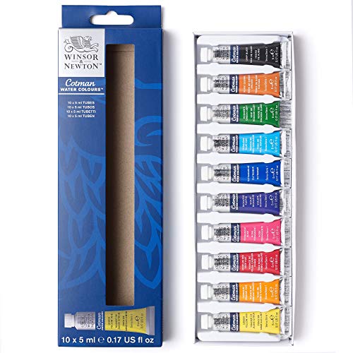 Conjunto de Tintas WINSOR & NEWTON Cotman COLART - Tinta, tinta de arte e esmalte - conjunto, tintas, Winsor & Newton, cotman, secagem rápida, acuarela