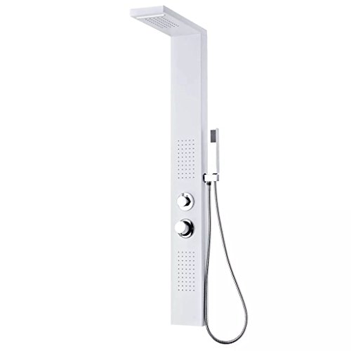 Sistema de Painel de Duche VIDAXL Alumínio Mate Branco vidaXL - Torneiras - alumínio, branco, sistema, painel
