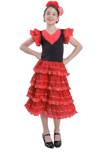 Fato de Menina CARNAVALIFE Carnavalife Vestido Flamenca (Tam: 3 a 5 anos) Carnavalife - Brincadeira de faz de conta - vestido, flamenca, 3+5 anos