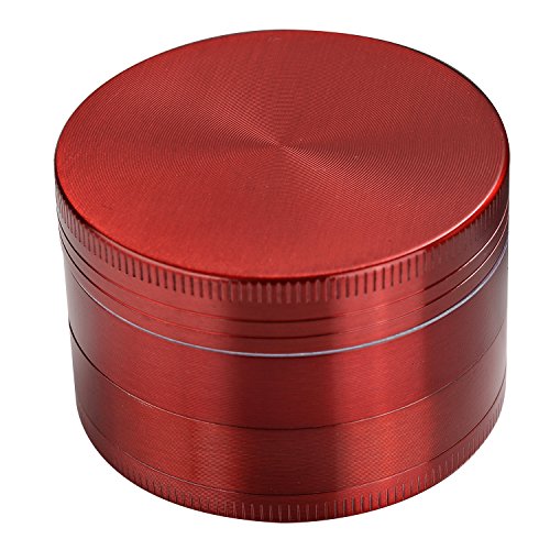 Moinho de Especiarias LIHAO 4 Peças Vermelho LIHAO - Acessórios de fumar - vermelho, alumínio, 4 peças