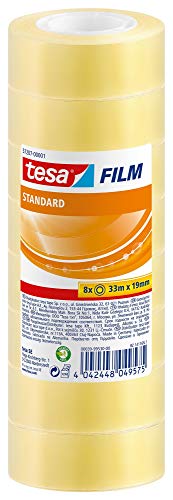 Fita de Cola TESA Transparente (19 mm x 33 m) TESA - Fitas adesivas de escritório - transparente, 19 mm, 33 m