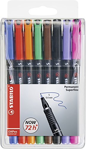 STABILO OHPen Universal Transparente 8 peça(s) Stabilo - Marcadores e marcadores de texto - universal, transparente, três cores, tampa ventilada