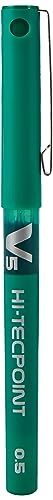 Esferográfica PILOT V5 Verde (Borrador: Azul) Pilot - Canetas - esferográfica, pilot v5, verde, borrador azul, bico metal, traço médio