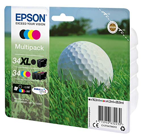 Tinteiro EPSON C13T34794010 Preto (C13T34794010) Epson - Cartuchos de toner e jato de tinta - epson, preto, ciano, magenta, amarelo, wf-3620dwf, wf-3640dtwf