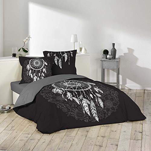 Conjunto de tapetes DOUCEUR D'INTERIEUR 3 peças (220x240cm) U10 - Capas de edredão - tapete central, almofadas, algodão, fácil de manter