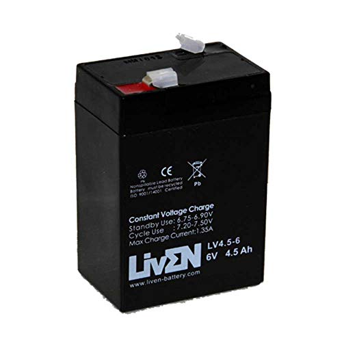 Bateria para Portátil Liven Agm Chumbo-Acetileno 6V 4,5Ah C-20 Liven - Baterias - 6v, 45ah, chumbo-acetileno, absorved glass mat