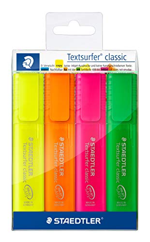 Marcador STAEDTLER Textsurfer (Multicor - Ponta 2-5 mm) Staedtler - Marcadores e marcadores de texto - multicor, ponta 2-5mm, tinta pigmentada, secagem rápida