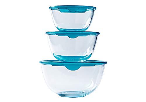 Conjunto de recipientes para comida PYREX GLASS International Cookware - Recipientes de armazenamento de alimentos - conjunto, recipientes, comida, pyrex glass, vidro, tampa