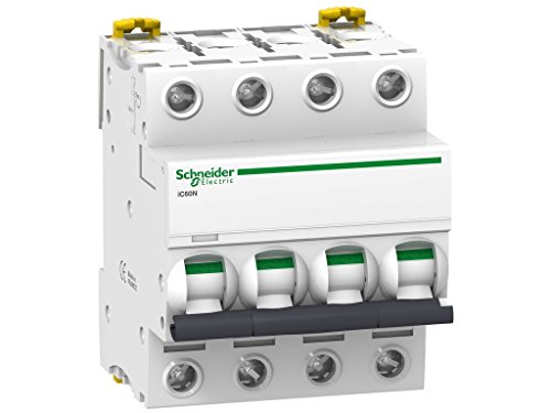 Disjuntor SCHNEIDER Ic60N (1 Tomadas - 1 Corrente) Schneider Electric - Interruptores elétricos - 1 tomadas, 1 corrente, 4 polos, 50A