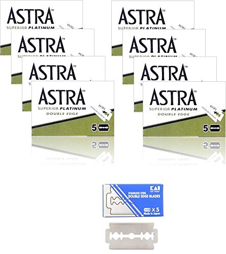 Lâminas de Barbear PHILIPS 40 Cuchillas Astra Razor Blades Club - Lâminas e navalhas de barbear - lâminas, barbear, philips, 40 cuchillas astra