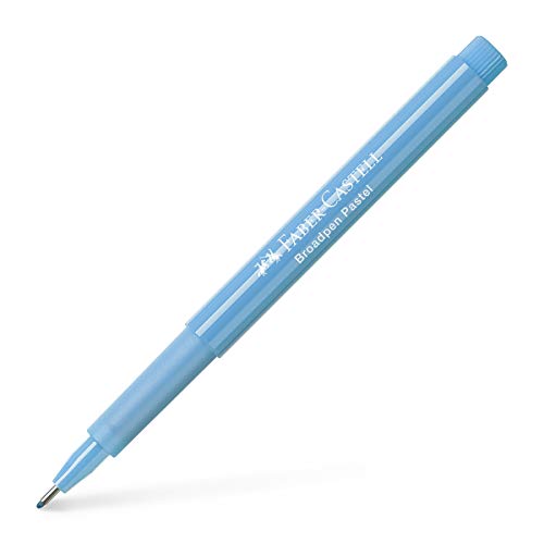Marcador FABER-CASTELL Broad Pen Azul Pastel (Pincel) Faber-Castell - Canetas - tinta à base de água, resistente ao calor, ponta em borracha, borracha substituível