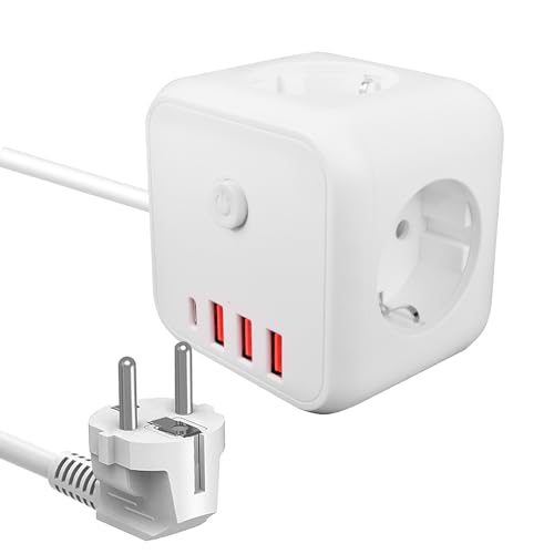 Extensão Elétrica BONLUX 3 tomadas + 3 USB (4000 W) Lusta LED Co., Ltd - Fios de extensão - 6 tomadas, 2xUSB, 4000 W