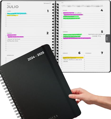 Planificador Semanal 2024-2025 A4 - Agenda Semanal 2024-2025 A4 Milula Studios - Calendários, organizadores e planejadores - planificador, semanal, a4, agenda, 2024, 2025